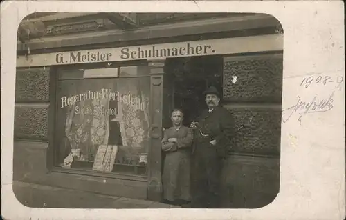 Schuhmacher Reparatur Werkstelle Hamburg Kat. Handwerk