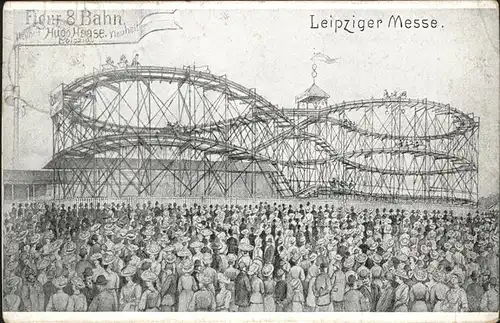 Achterbahn Hugo Haase Leipzig Messe Kat. Kirmes