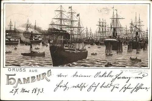 Segelschiffe Hamburg Kat. Schiffe