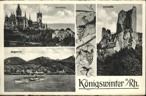 Koenigswinter Rhein Drachenburg Drachenfels Dampfer * / Koenigswinter /Rhein-Sieg-Kreis LKR