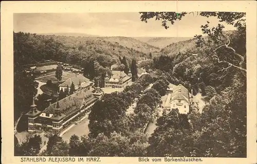 Alexisbad Harz Blick vom Borkenhaeuschen Kat. Harzgerode