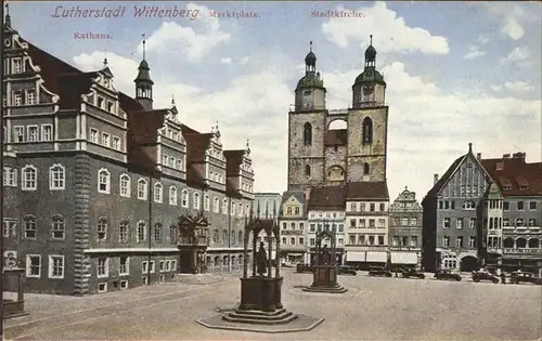 Wittenberg Lutherstadt Marktplatz Stadtkirche Rathaus / Wittenberg /Wittenberg LKR