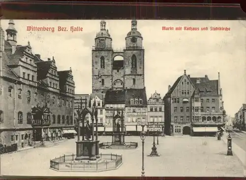 Wittenberg Lutherstadt Markt Rathaus Stadtkirche / Wittenberg /Wittenberg LKR