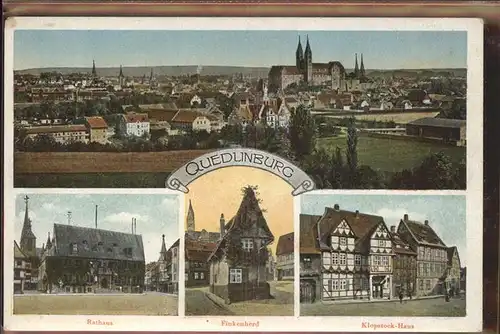 Quedlinburg Panorama Rathaus Finkenherd  Kat. Quedlinburg