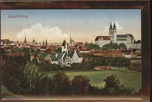 Quedlinburg Stadtblick Schloss Feldpost Kat. Quedlinburg