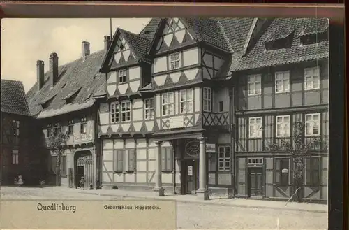 Quedlinburg Geburtshaus Klopstocks Kat. Quedlinburg