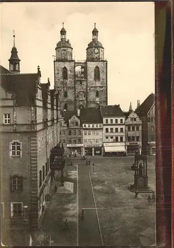 Wittenberg Lutherstadt Markt mit Stadtkirche / Wittenberg /Wittenberg LKR