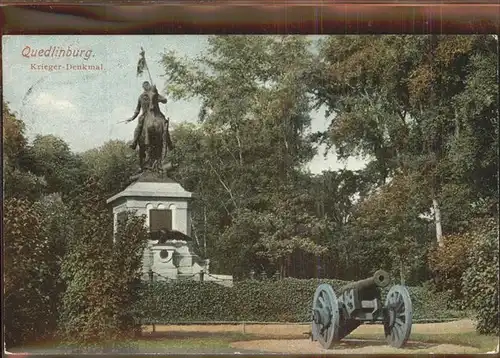 Quedlinburg Kriegerdenkmal Kanone Kat. Quedlinburg