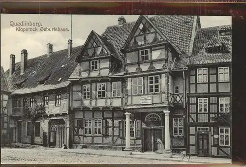 Quedlinburg Klopstock Geburtshaus Kat. Quedlinburg