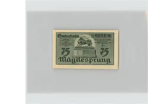 Maegdesprung 75 Pfennig Gutschein Kat. Harzgerode