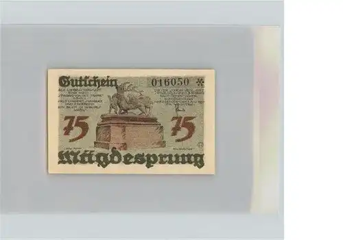 Maegdesprung 75 Pfennig Gutschein Kat. Harzgerode