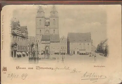 Wittenberg Lutherstadt Marktplatz Kirche Denkmaeler / Wittenberg /Wittenberg LKR