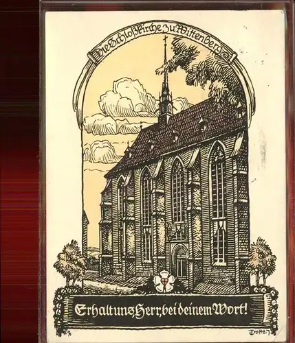 Wittenberg Lutherstadt Schlosskirche Illustration / Wittenberg /Wittenberg LKR