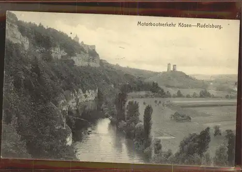 Bad Koesen Rudelsburg Motorbootverkehr Kat. Bad Koesen