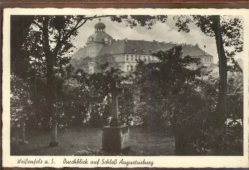 Weissenfels Saale Durchblick Schloss Augustusburg Kat. Weissenfels