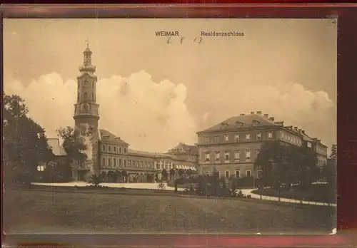 Weimar Thueringen Residenzschloss / Weimar /Weimar Stadtkreis