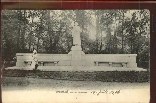 Weimar Thueringen Liszt-Denkmal / Weimar /Weimar Stadtkreis