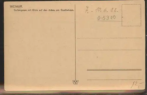 Weimar Thueringen Seifengasse Anbau am Goethehaus / Weimar /Weimar Stadtkreis