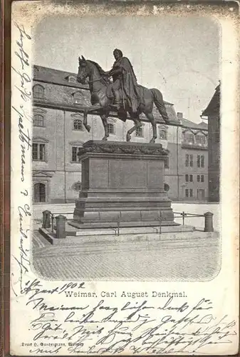 Weimar Thueringen Carl August-Denkmal / Weimar /Weimar Stadtkreis