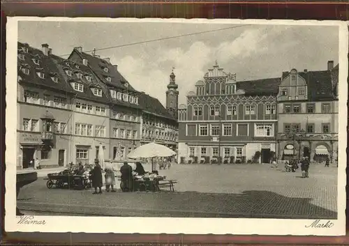 Weimar Thueringen Markt Staende / Weimar /Weimar Stadtkreis