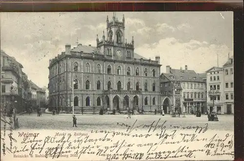 Weimar Thueringen Markt am Rathaus / Weimar /Weimar Stadtkreis