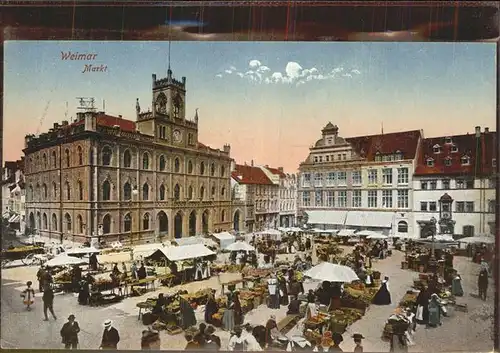 Weimar Thueringen Markt Staende / Weimar /Weimar Stadtkreis