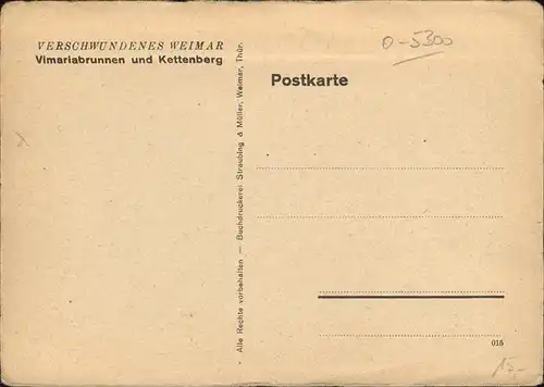 Weimar Thueringen Vimariabrunnen Kettenberg Panorama Kuenstlerkarte Kurt Halbuth / Weimar /Weimar Stadtkreis