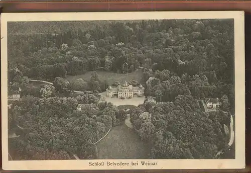 Weimar Thueringen Schloss Belvedere Fliegeraufnahme / Weimar /Weimar Stadtkreis
