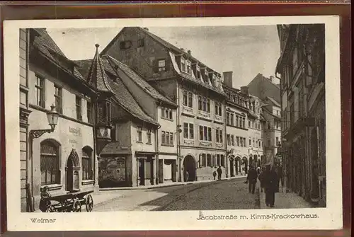 Weimar Thueringen Jocobstrasse mit Kirms-Krackowhaus / Weimar /Weimar Stadtkreis
