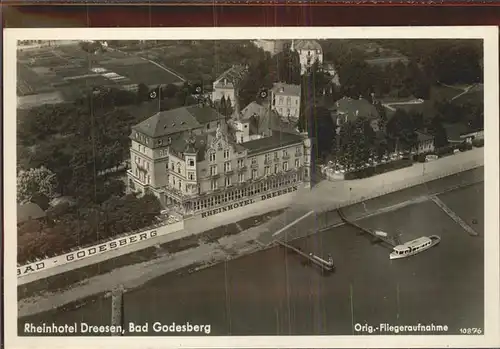 Bad Godesberg Rheinhotel Dreesen Fliegeraufnahme Kat. Bonn