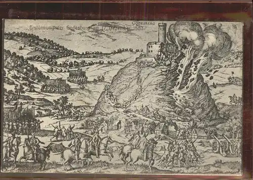 Bad Godesberg Erstuermung der Godesburg 17.12.1583 Kat. Bonn