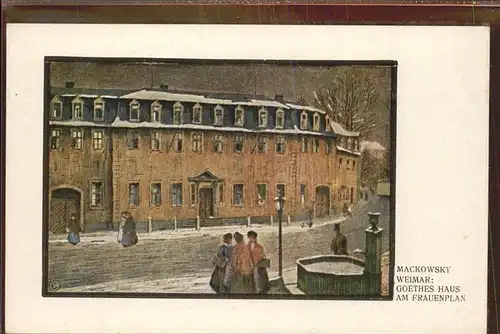Weimar Thueringen Goethes Haus Am Frauenplan Kuenstlerkarte Mackowsky / Weimar /Weimar Stadtkreis