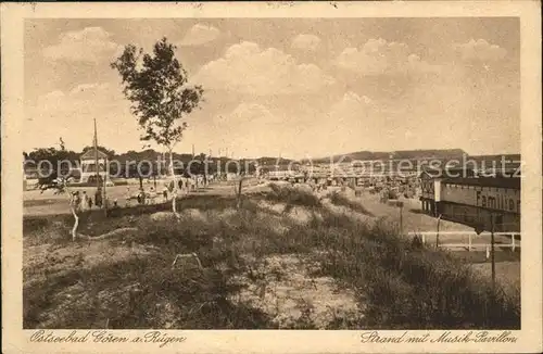 Goehren Ruegen Strand mit Musikpavillon Kat. Goehren Ruegen