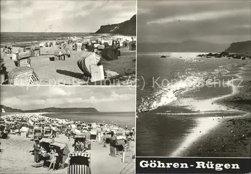 Goehren Ruegen Strandleben Strandkorb Abendstimmung Sonnenuntergang Kat. Goehren Ruegen