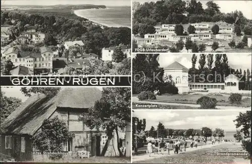 Goehren Ruegen FDGB Urlauberdorf Konzertplatz Pavillon Strohdachhaus Strandpromenade Kat. Goehren Ruegen