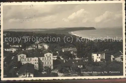 Goehren Ruegen Panorama Blick vom Nordperd Strandhotel Kat. Goehren Ruegen