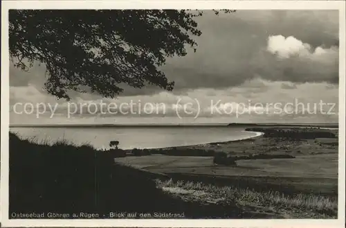 Goehren Ruegen Blick auf den Suedstrand Kat. Goehren Ruegen