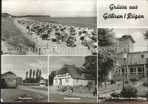 Goehren Ruegen Strand Strandkorb Konzertplatz Musikpavillon Heimatmuseum Ernst Thaelmann Heim Kat. Goehren Ruegen