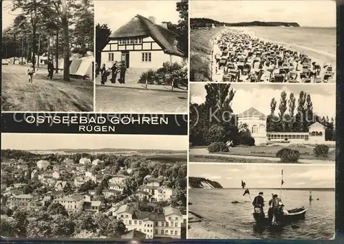 Goehren Ruegen Campingplatz Heimatmuseum Strandleben Pavillon Fischerboot Kat. Goehren Ruegen