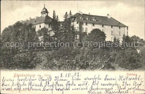 Blankenburg Harz Schloss Kat. Blankenburg