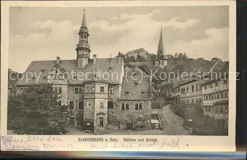 Blankenburg Harz Rathaus u.Schloss Kat. Blankenburg