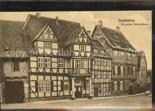 Quedlinburg Klopstock Geburtshaus Kat. Quedlinburg