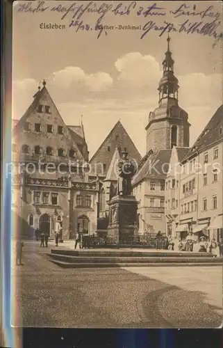 Eisleben Marktplatz mit Lutherdenkmal Kat. Eisleben