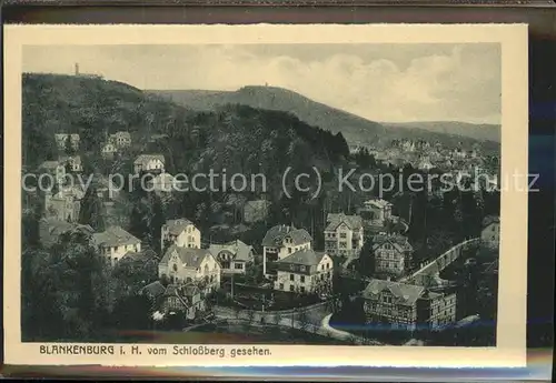 Blankenburg Harz Blick vom Schlossberg Kat. Blankenburg