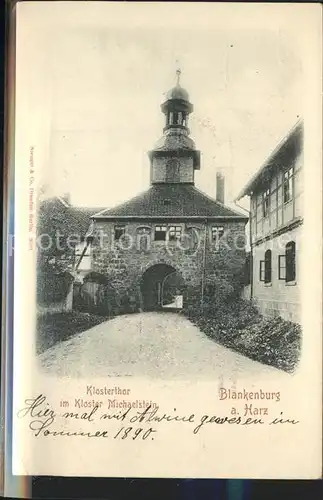 Blankenburg Harz Klosterthor im Kloster Michaelstein Kat. Blankenburg