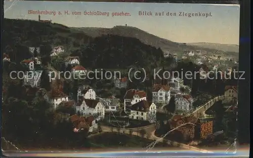 Blankenburg Harz Blick vom Schlossberg Kat. Blankenburg