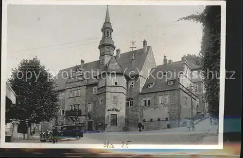 Blankenburg Harz Rathaus mit Marktplatz u.Oldtimerauto Kat. Blankenburg