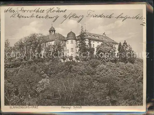 Blankenburg Harz Schloss Kat. Blankenburg