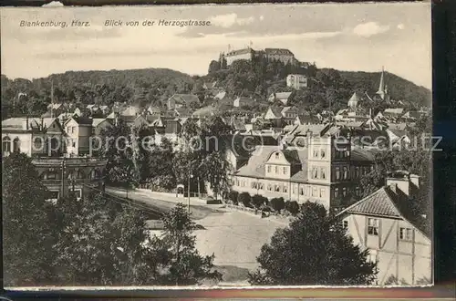 Blankenburg Harz Blick von der Herzogstrasse Kat. Blankenburg