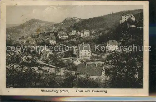 Blankenburg Harz Blick vom Eichenberg Kat. Blankenburg